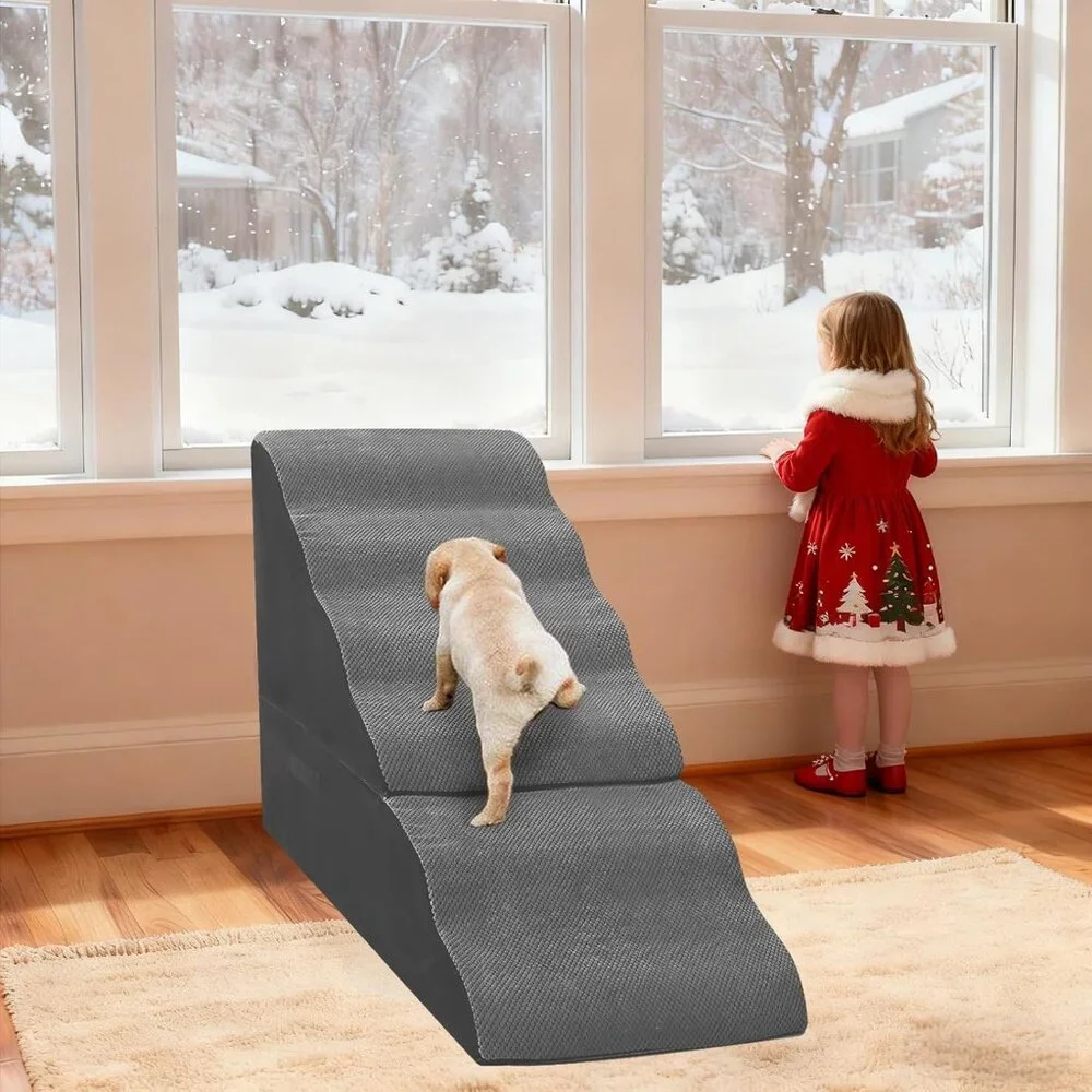 MALOROY Dog Stairs for High Beds 30-36 inches Tall,